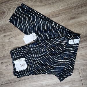 Xersion High-Rise Fitted 7/8 Ankle High Compression UPF 50 Athletic Legging MED